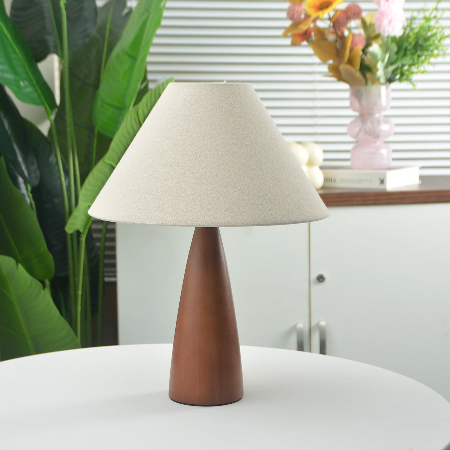 Original Retro Solid Wood Base Table Lamp
