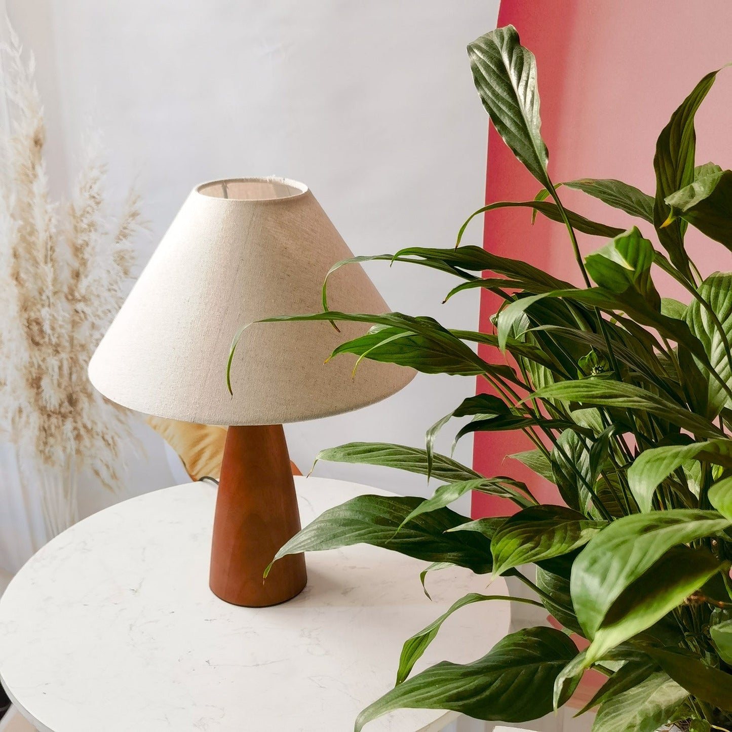 Original Retro Solid Wood Base Table Lamp