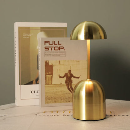 Modern Golden Iron Round LED Touch USB Table Lamp