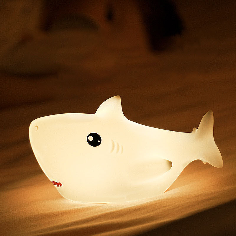 Creative Ocean Shark Silicone USB LED Night Light Table Lamp