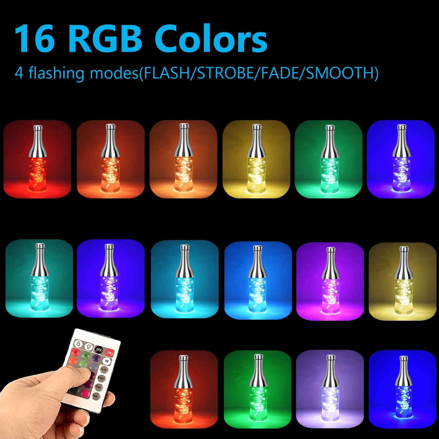 Modern Creative LED RGB Colorful Wine Bottle Night Light Table Lamp