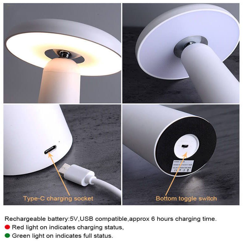 Rotatable Flying Saucer USB LED Night Light Table Lamp