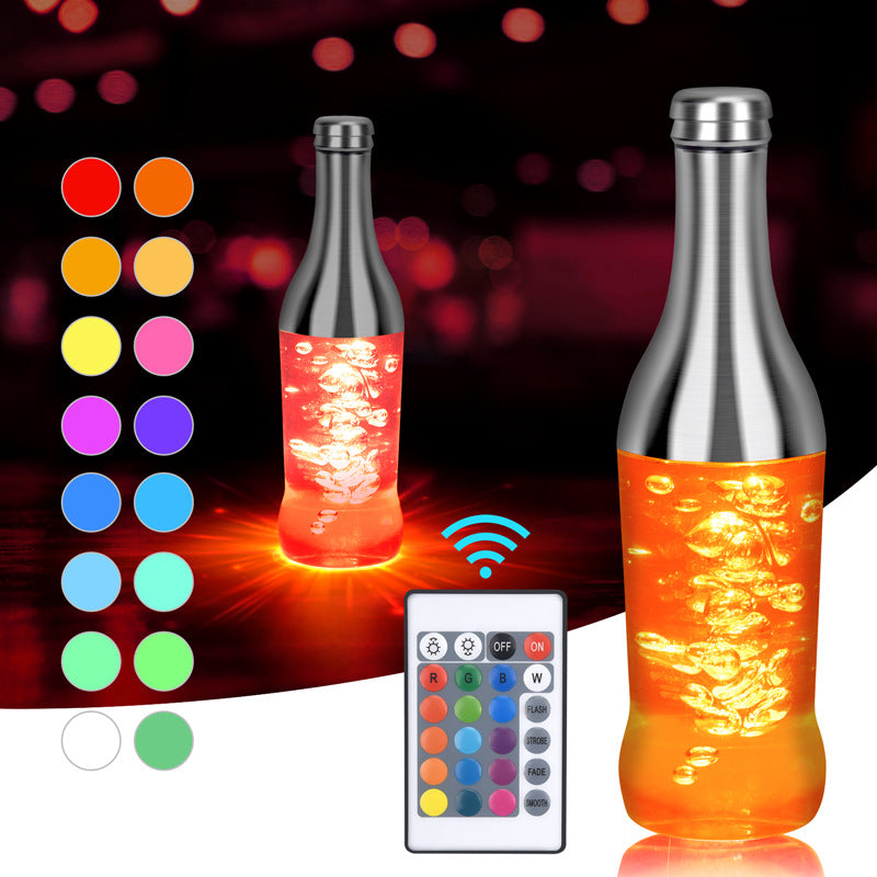 Modern Creative LED RGB Colorful Wine Bottle Night Light Table Lamp