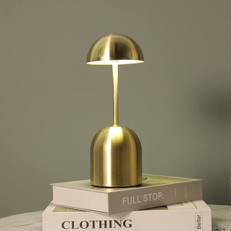 Modern Golden Iron Round LED Touch USB Table Lamp