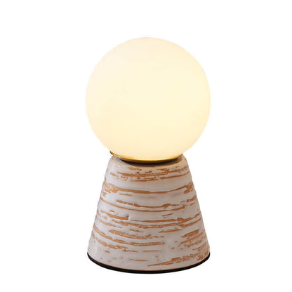 Modern Creative Orb Moon Ceramic Glass USB LED Night Light Table Lamp