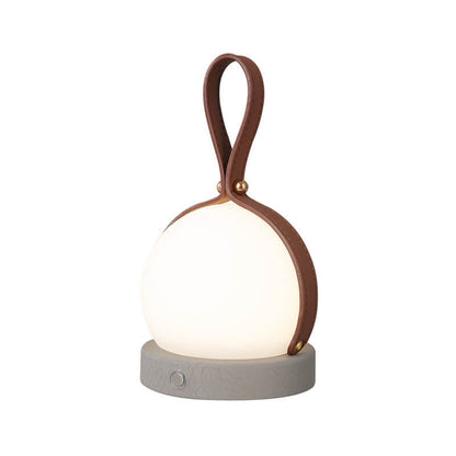 Portable Faux Leather LED Spherical Night Light