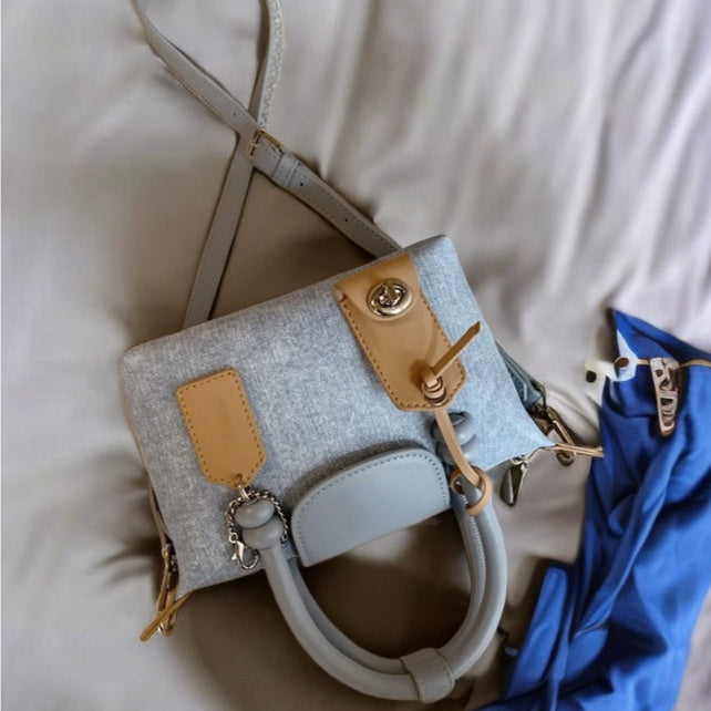 Women's Large Light Blue Handbag Crossbody