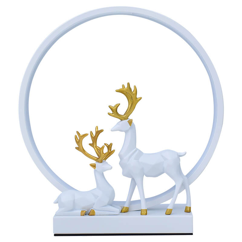 Nordic USB Dimmable Circle Deer LED Night Light Lamp