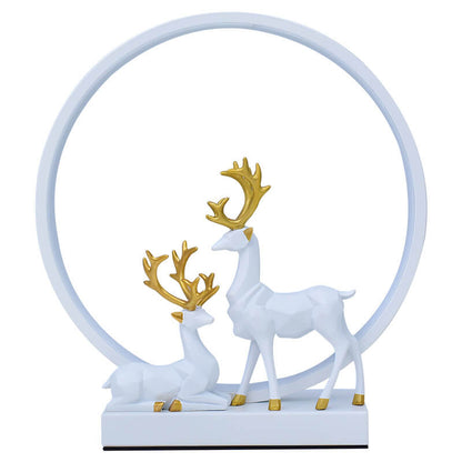 Nordic USB Dimmable Circle Deer LED Night Light Lamp