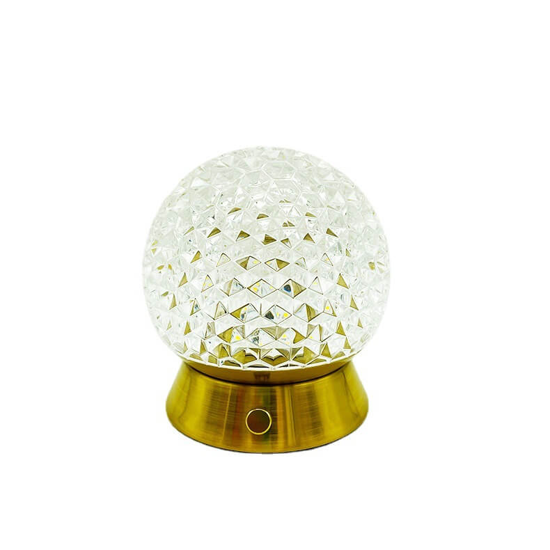 Modern Light Luxury Round Ball Iron Acrylic Ambient Table Lamp