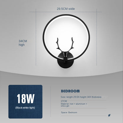 Antler Deer Head Wall Lamp