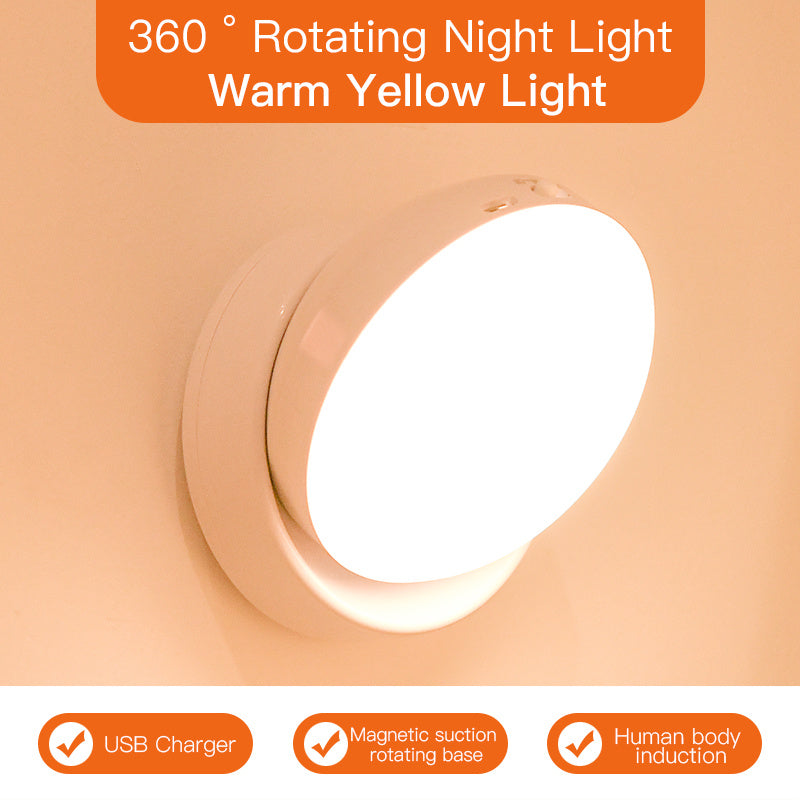 Rotating Motion Sensor Night Light for Corridor and Garage