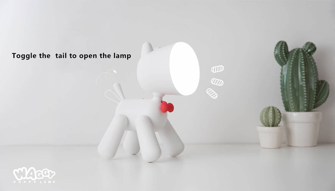 Smart Dog USB LED Night Light Table Lamp