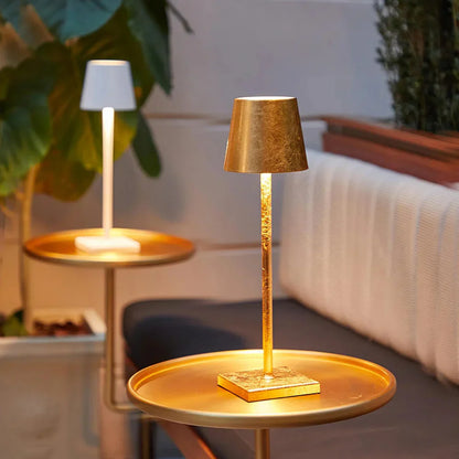 Golden Ambient Glow Wireless Table Lamp