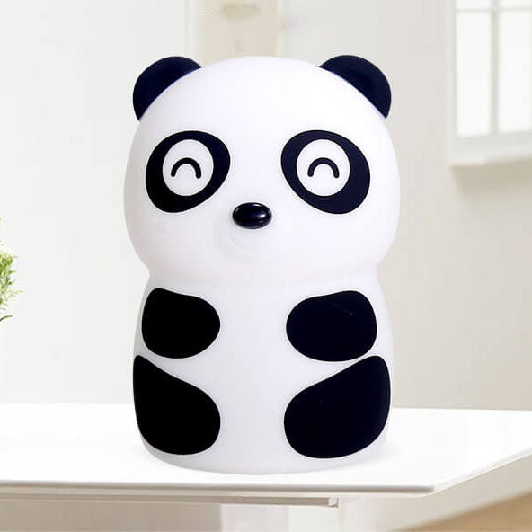 Creative Cartoon Panda Silicone LED Pat Night Light Table Lamp