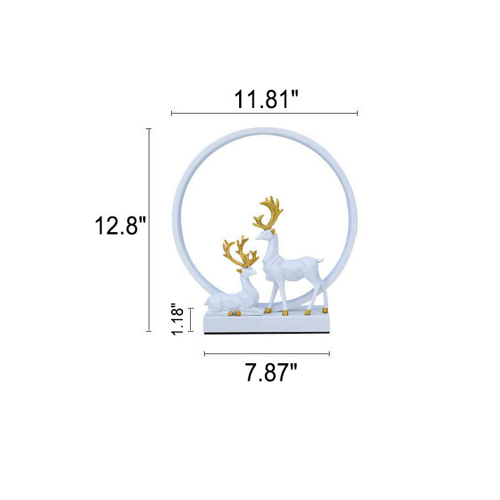 Nordic USB Dimmable Circle Deer LED Night Light Lamp