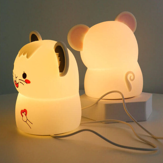 Cartoon Mouse Silicone USB Lamp