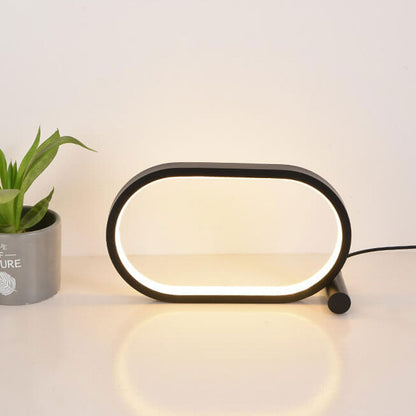 Simple Oval USB LED Night Light Table Lamp