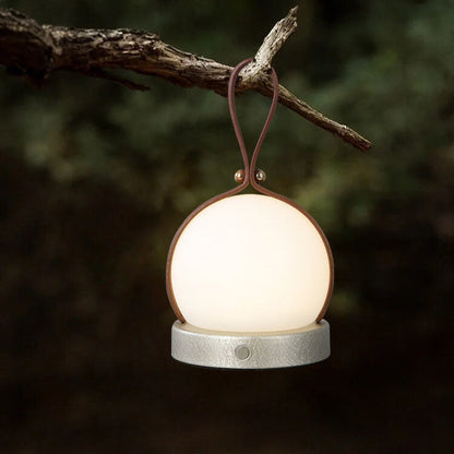 Portable Faux Leather LED Spherical Night Light