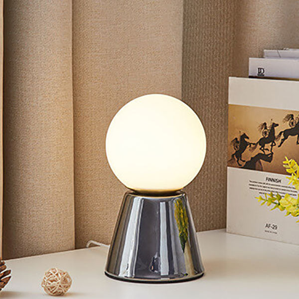 Modern Creative Orb Moon Ceramic Glass USB LED Night Light Table Lamp