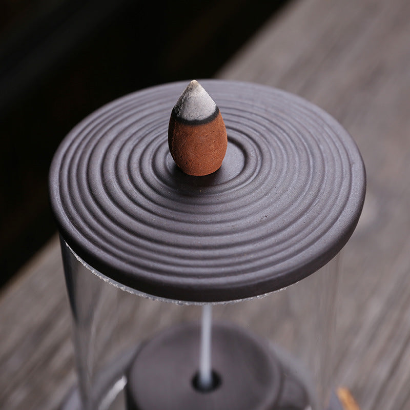 Handmade Purple Sand Waterfall Backflow Incense Burner