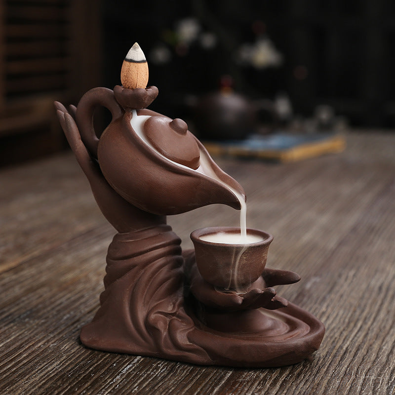 Buddha Hand Censer Backflow Waterfall Incense Burner