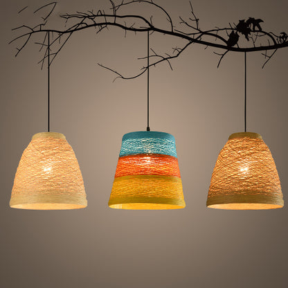 Fishing Line  Rattan Chandelier