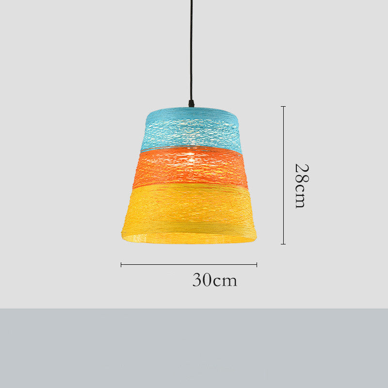 Fishing Line  Rattan Chandelier