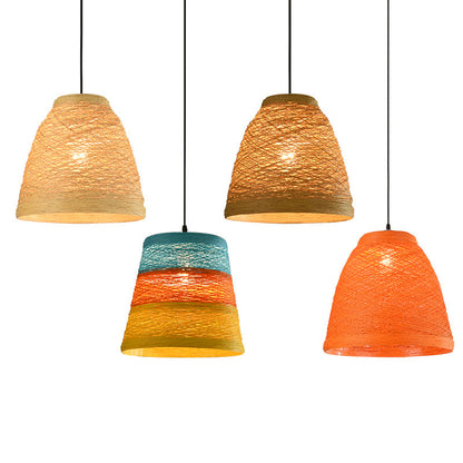 Fishing Line  Rattan Chandelier