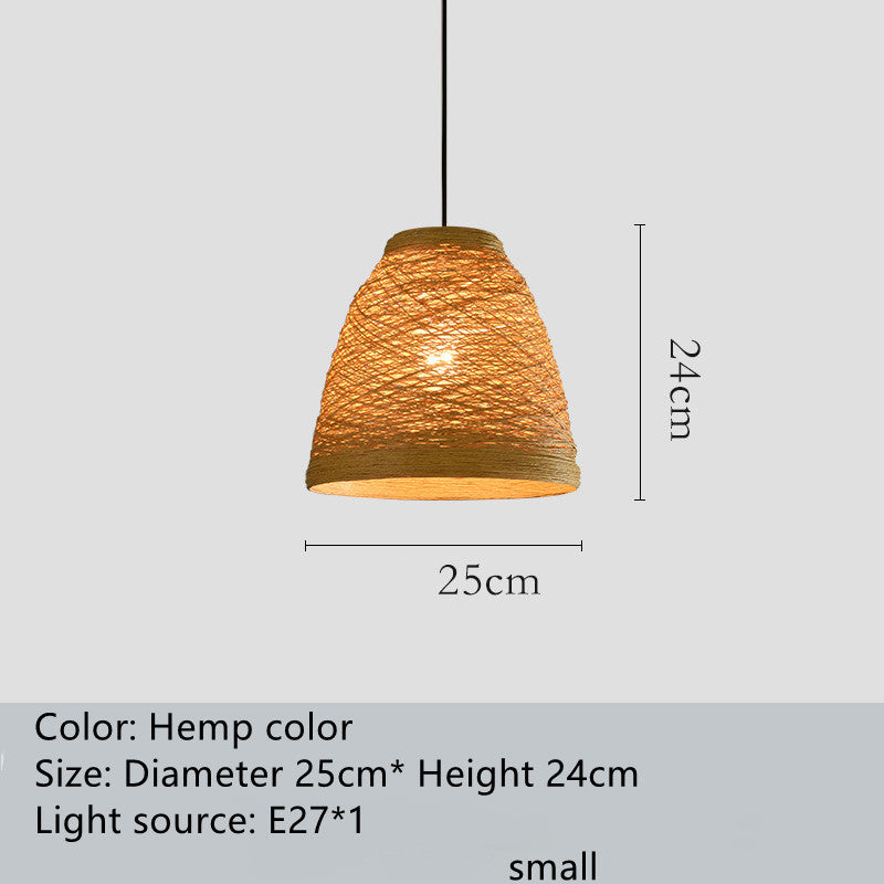 Fishing Line  Rattan Chandelier