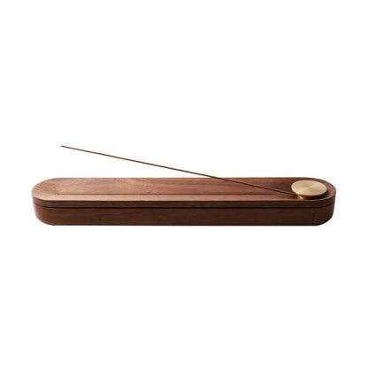 Black Walnut Wood Zen Incense Box