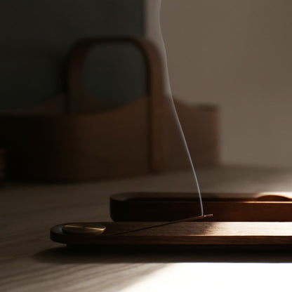 Black Walnut Wood Zen Incense Box