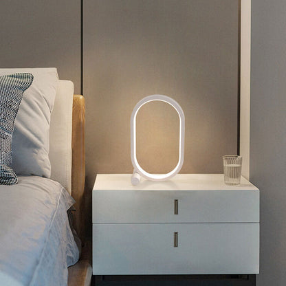 Simple Oval USB LED Night Light Table Lamp