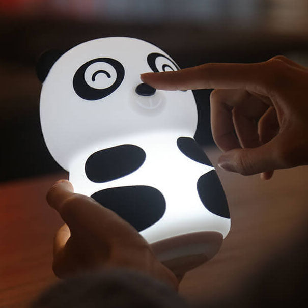 Creative Cartoon Panda Silicone LED Pat Night Light Table Lamp