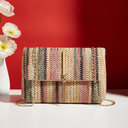 Straw Crossbody Small Square Bag