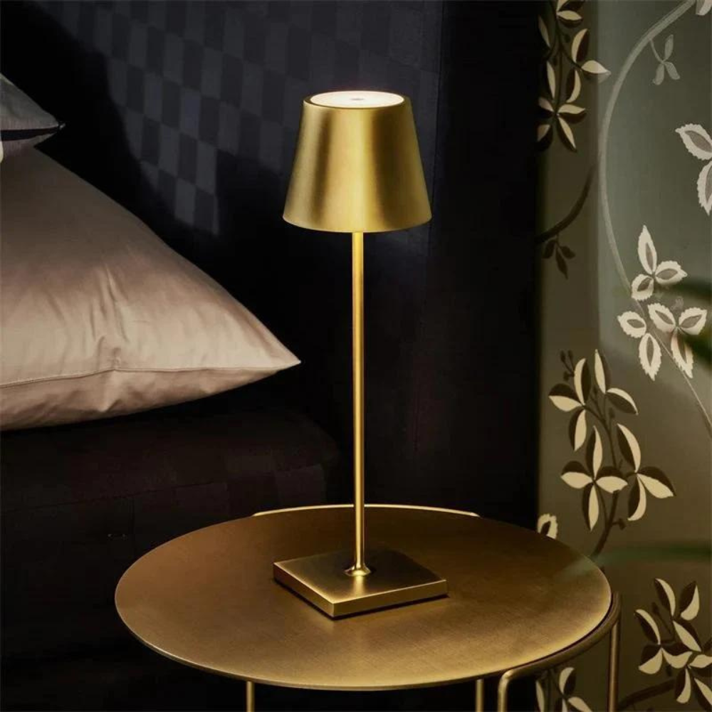 Golden Ambient Glow Wireless Table Lamp