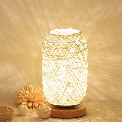 Creative Twine Rattan Ball LED Dimmable Decorative Night Light Table Lamp