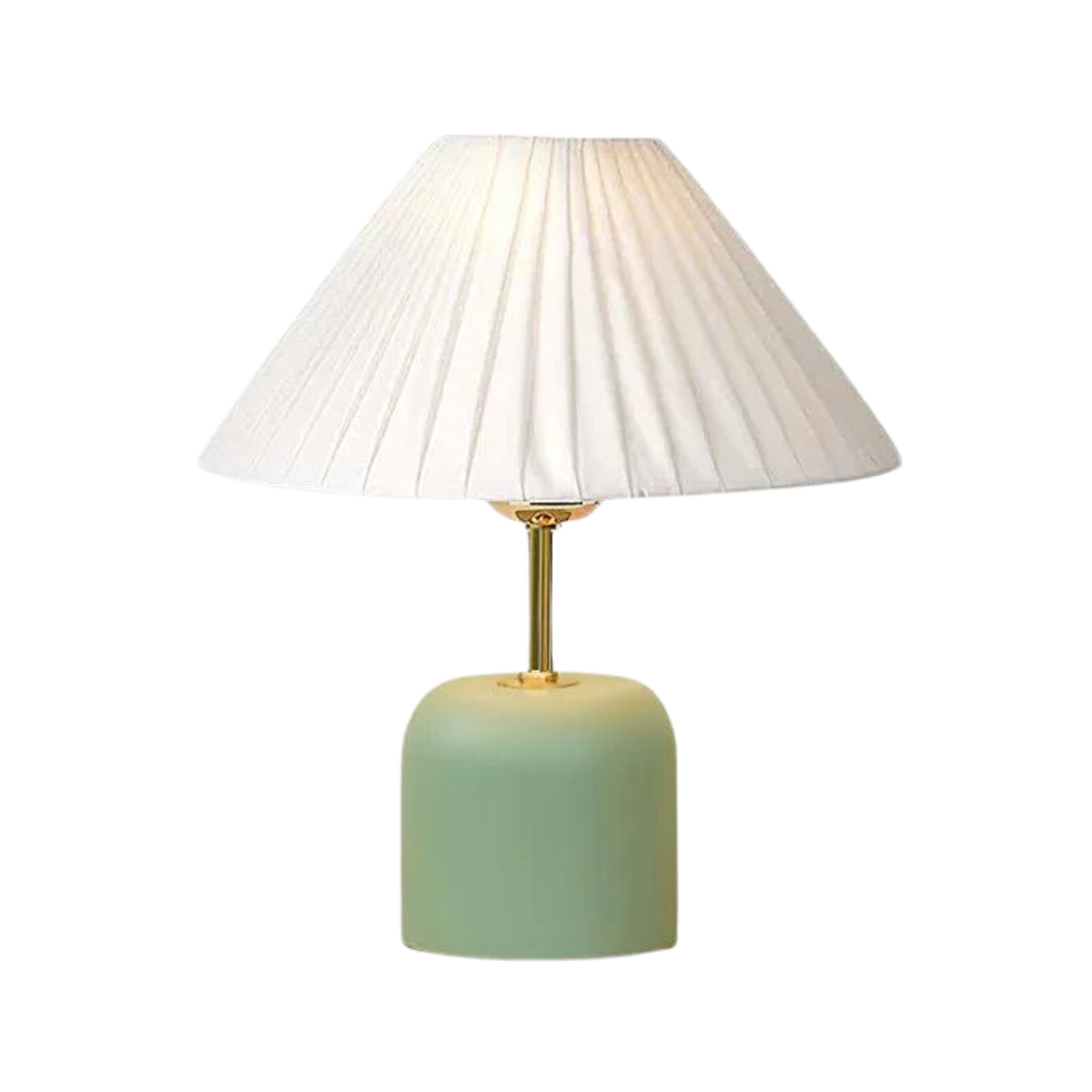 Tide Burst Ceramic Table Lamp with Fabric Shade