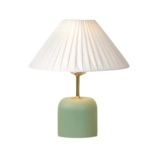 Tide Burst Ceramic Table Lamp with Fabric Shade