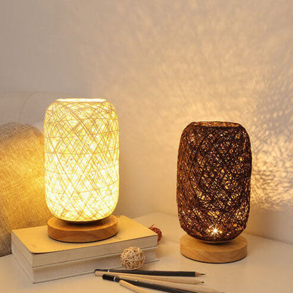 Creative Twine Rattan Ball LED Dimmable Decorative Night Light Table Lamp