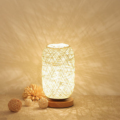 Creative Twine Rattan Ball LED Dimmable Decorative Night Light Table Lamp