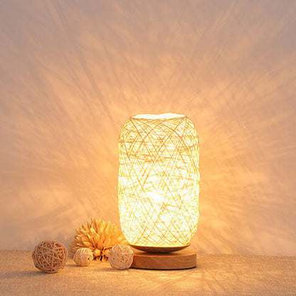 Creative Twine Rattan Ball LED Dimmable Decorative Night Light Table Lamp