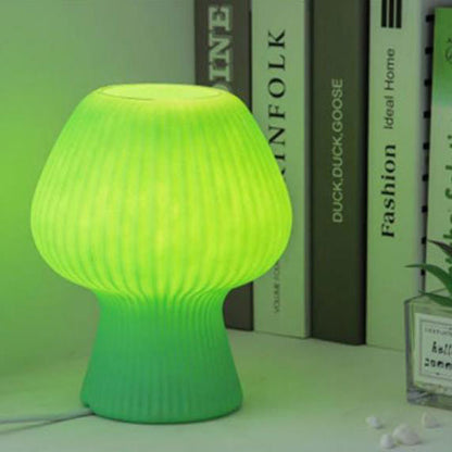 Vintage Glass Tulip LED Night Light Table Lamp