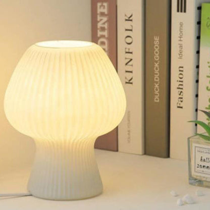 Vintage Glass Tulip LED Night Light Table Lamp