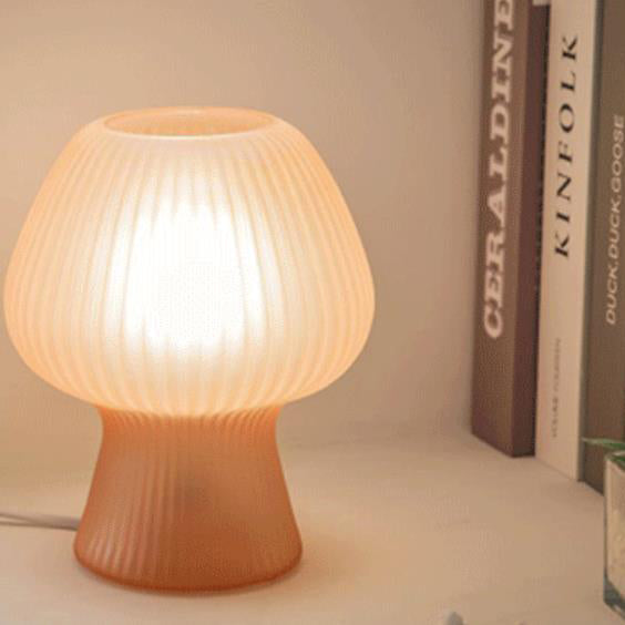 Vintage Glass Tulip LED Night Light Table Lamp