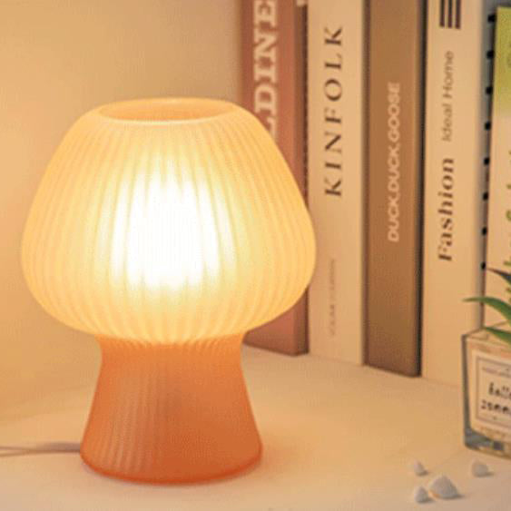 Vintage Glass Tulip LED Night Light Table Lamp