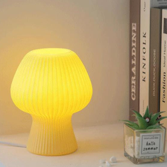 Vintage Glass Tulip LED Night Light Table Lamp