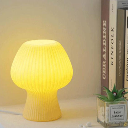 Vintage Glass Tulip LED Night Light Table Lamp