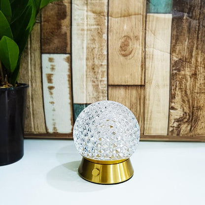 Modern Light Luxury Round Ball Iron Acrylic Ambient Table Lamp