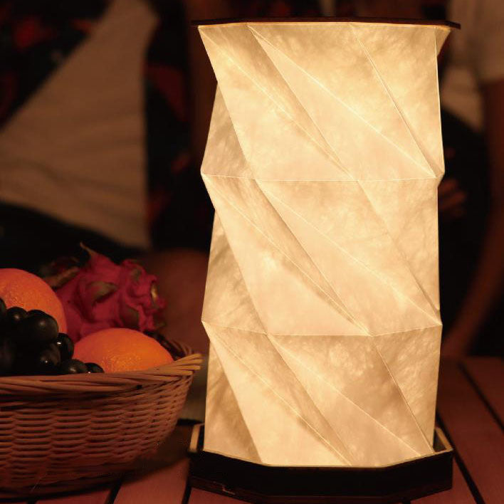 Rotating Wooden LED Night Lamp